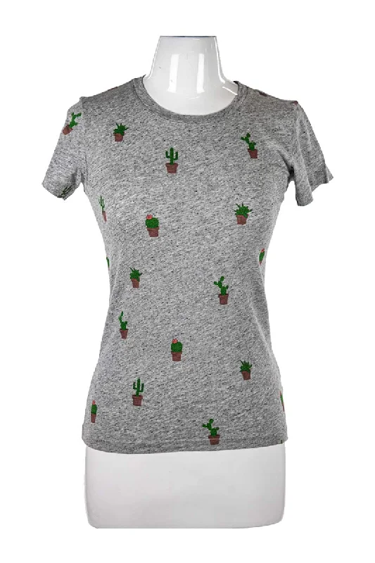 J.Crew T-shirt-- Graphic T-Shirt Round Neck Polyester