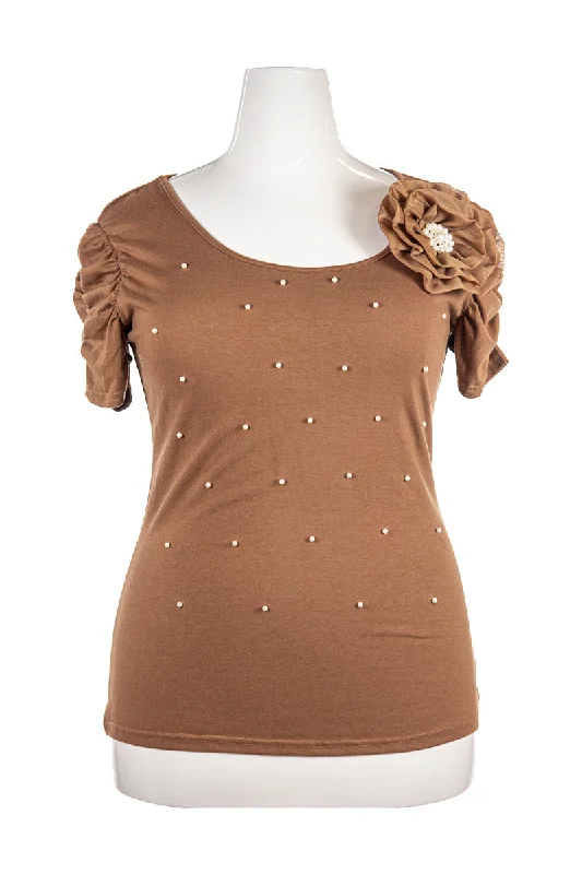 Allegra K Shirt-- Hooded Caped Shawl Collar