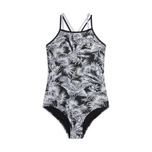 Animal Womens/Ladies Zora Tropical Leaves One Piece Swimsuit Sporty Swimwear Bottoms