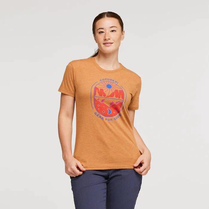 Cotopaxi Day and Night Organic T-Shirt-- Hooded Caped Shawl Collar