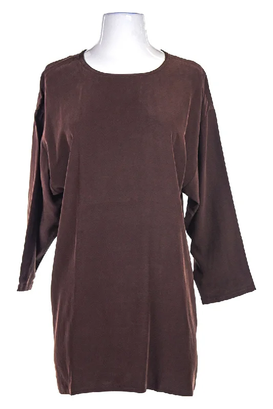 Eileen Fisher Shirt-- Solid Print Embellished