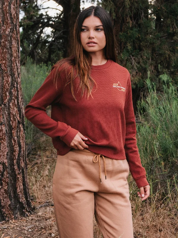 Thermality Long Sleeve Shirt - Cayenne-- Lace Blend Ribbed Blend Corduroy Blend