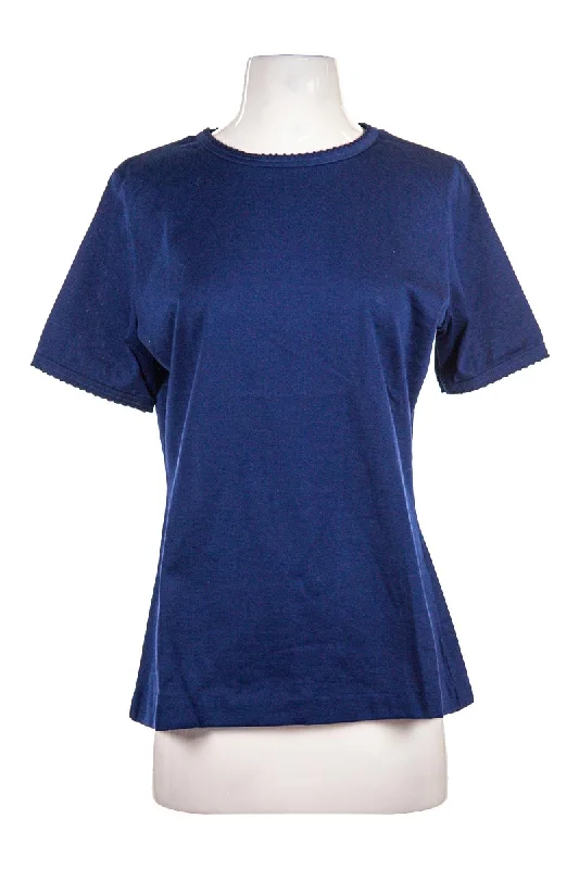 Vintage 1980s The Seventh Letter T-shirt-- Solid Color Striped Floral