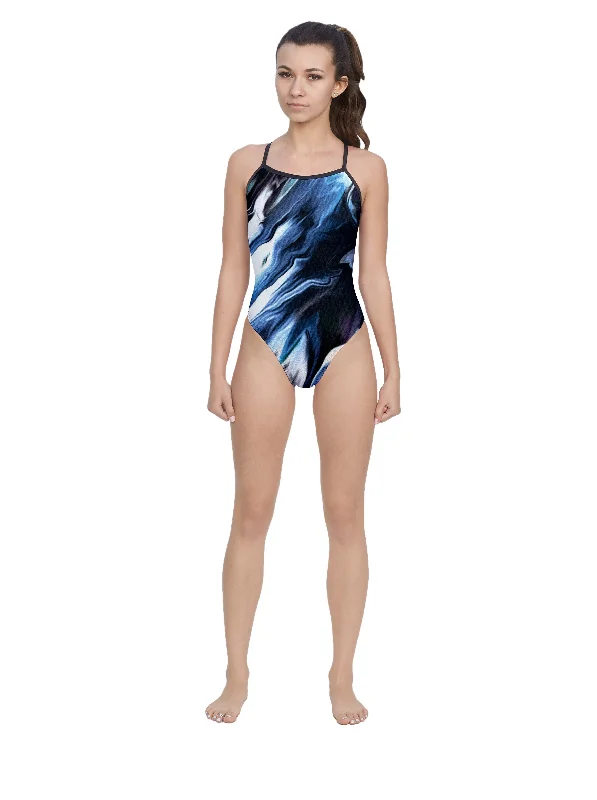 Moonstruck Women’s Open Back Thin Strap Swimsuit Push-Up Bikini Top