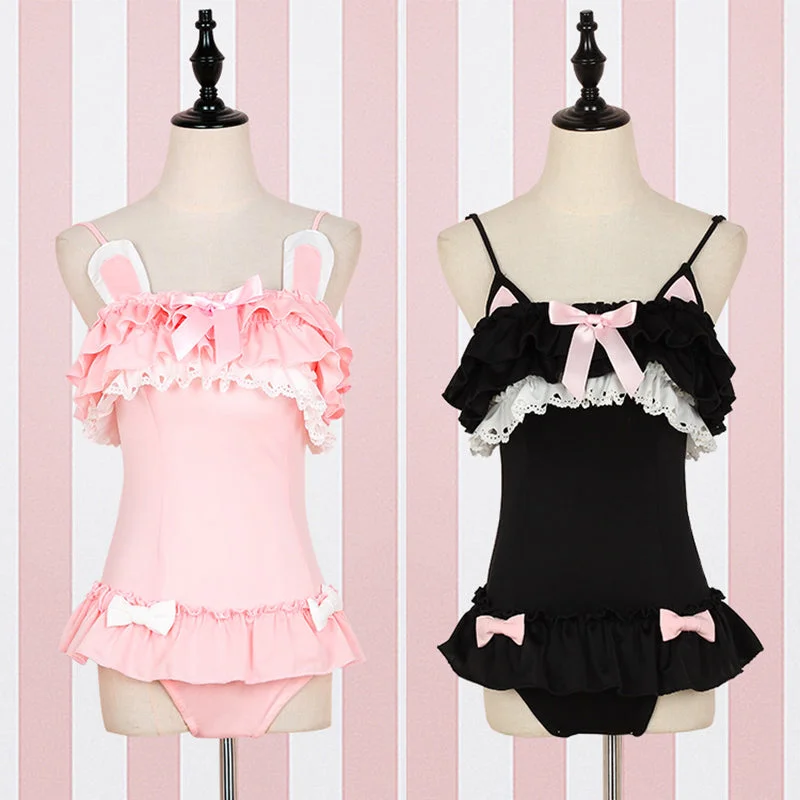 Cosplay maid one-piece swimsuit PL51695 Swim Skirt Set