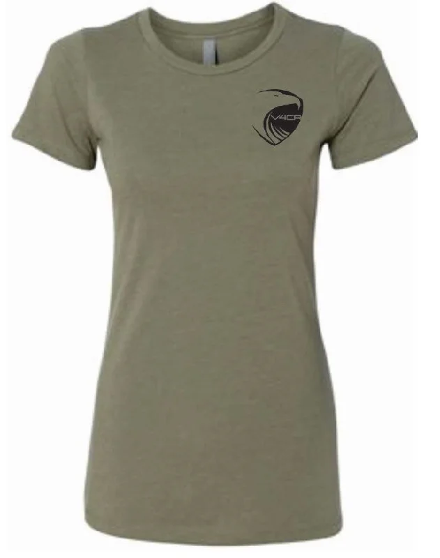 Women's Olive T-Shirt-- Elasticated Padded Insulated