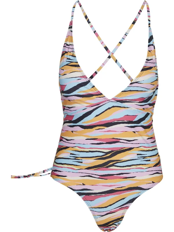 Womens Beachwear Tie Back One-Piece Swimsuit Monokini Swimsuit Design