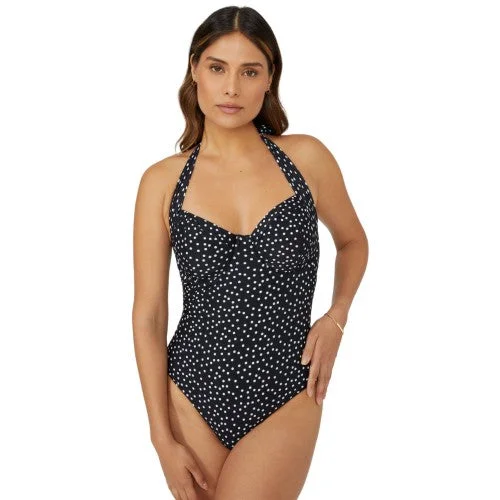 Gorgeous Womens/Ladies Spotted Underwired One Piece Swimsuit Vibrant Bikini Design