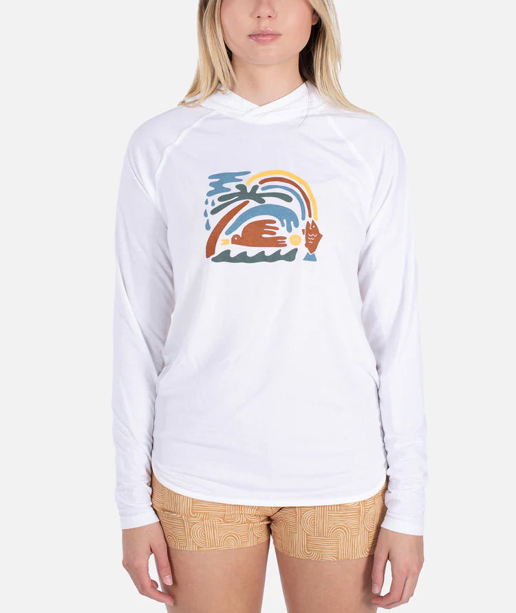 Jetty Women's Conscience Hooded UV Shirt-- Solid Print Embellished