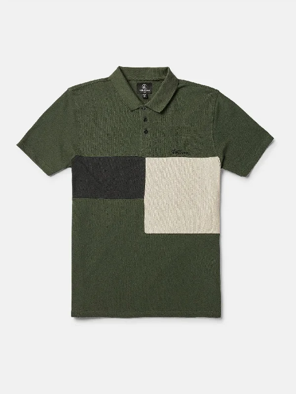 Stoney Baloney Polo Short Sleeve Shirt - Squadron Green-- Cotton Fabric Linen Fabric Terry Fabric