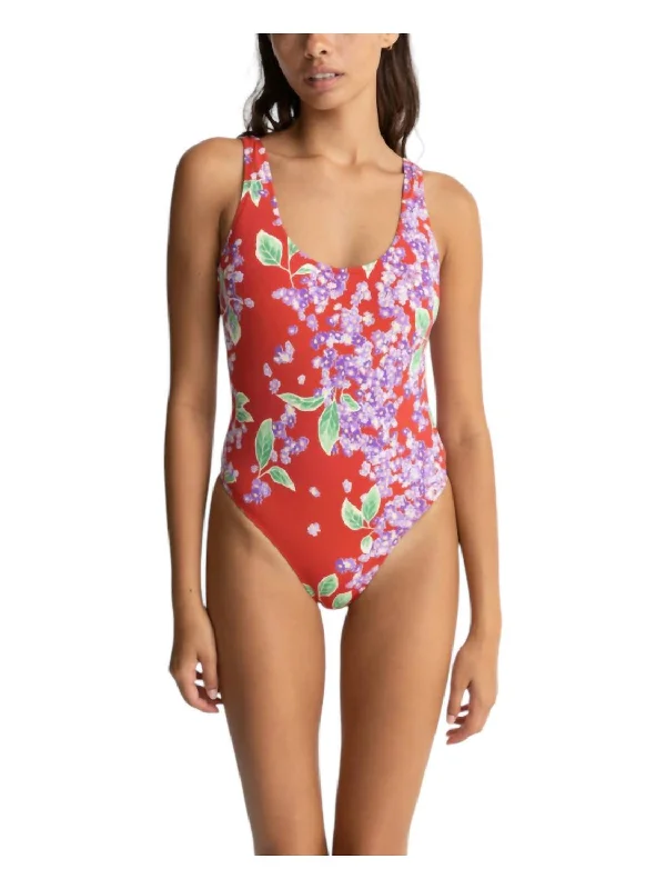 Isle Scoop Neck One Piece Swimsuit In Red Sexy Monokini Swimsuit