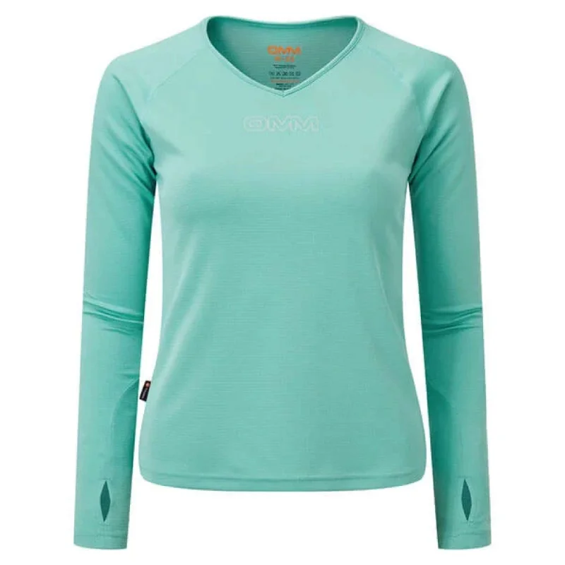 OMM Bearing T-Shirt Long Sleeve - Womens-- Hooded Caped Shawl Collar