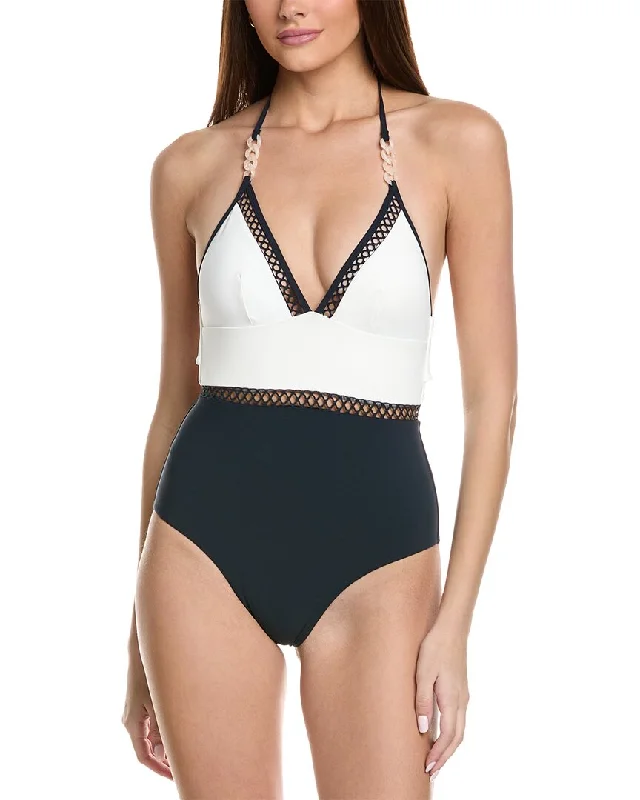 Reiss Ray Colorblock Swimsuit Sexy Two-Piece Set
