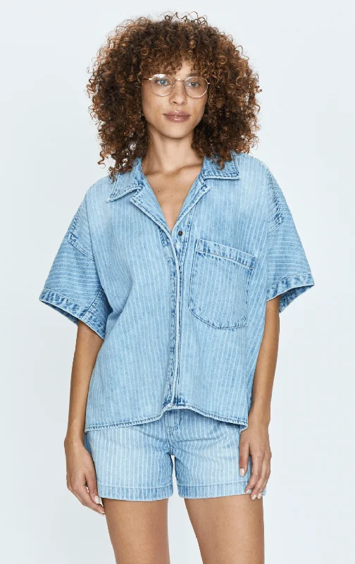 Pistola Canopy Stripe Shirt-- Thin T-Shirt Open Front Quick Dry