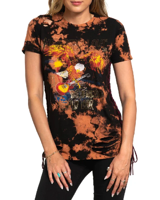 Women's Midnight Love T-Shirt-- Satin Blend Silk Blend Wool Blend
