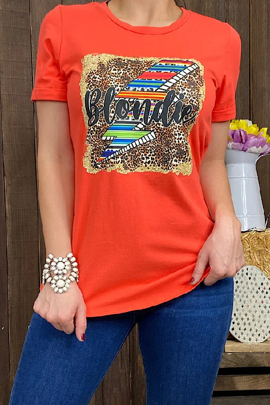 GJQ9119 Coral Blondie t-shirt-- Silk Blend Satin Velvet