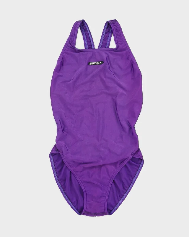 90s Purple Speedo Swimsuit - M Adjustable Bikini Bottoms
