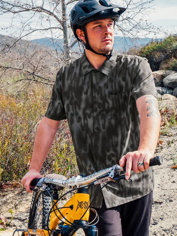 Ridgestone Short Sleeve Shirt - Asphalt Black-- Polka Dot Checkered Tartan