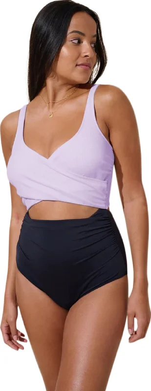High-Cut Wrap One-piece Swimsuit - Women's|-|Maillot de bain une pièce croisé échancré - Femme Modern High-Waisted Swimsuit