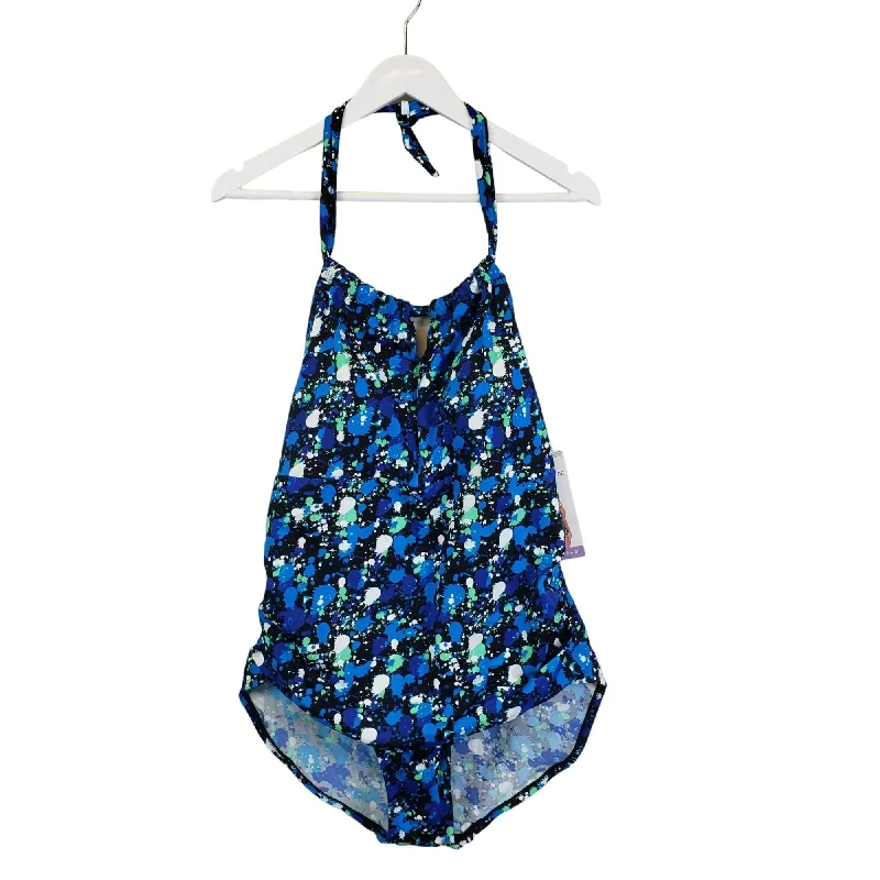 NWT Crane Tummy Toning One Piece Splatter Print Swimsuit Size XL Solid Color Swimsuit