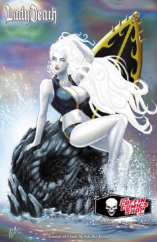 Lady Death: Swimsuit #1 - Surf's Up Holo-Foil Edition Tropical Print One-Piece