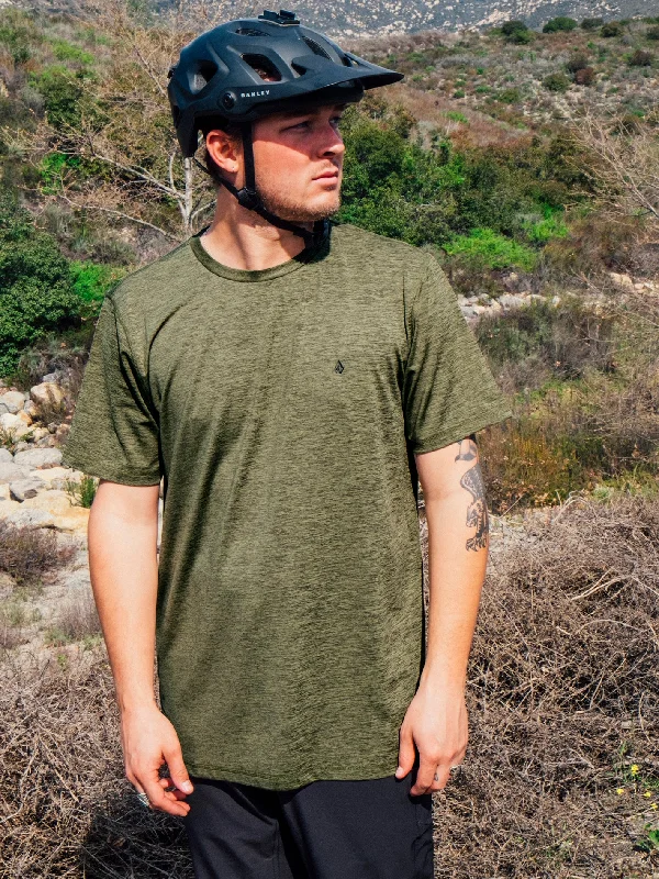 Stoneverse Crew Short Sleeve Shirt - Vintage Green-- Welt Pockets Slit Pockets