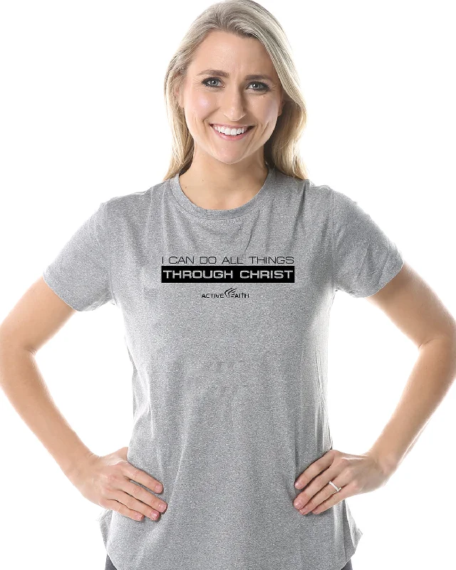 Women's I Can Box Logo Performance Shirt-- Layered Multi-layer Single Layer