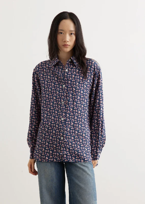 Gabrielle Shirt-- Solid Color Striped Floral