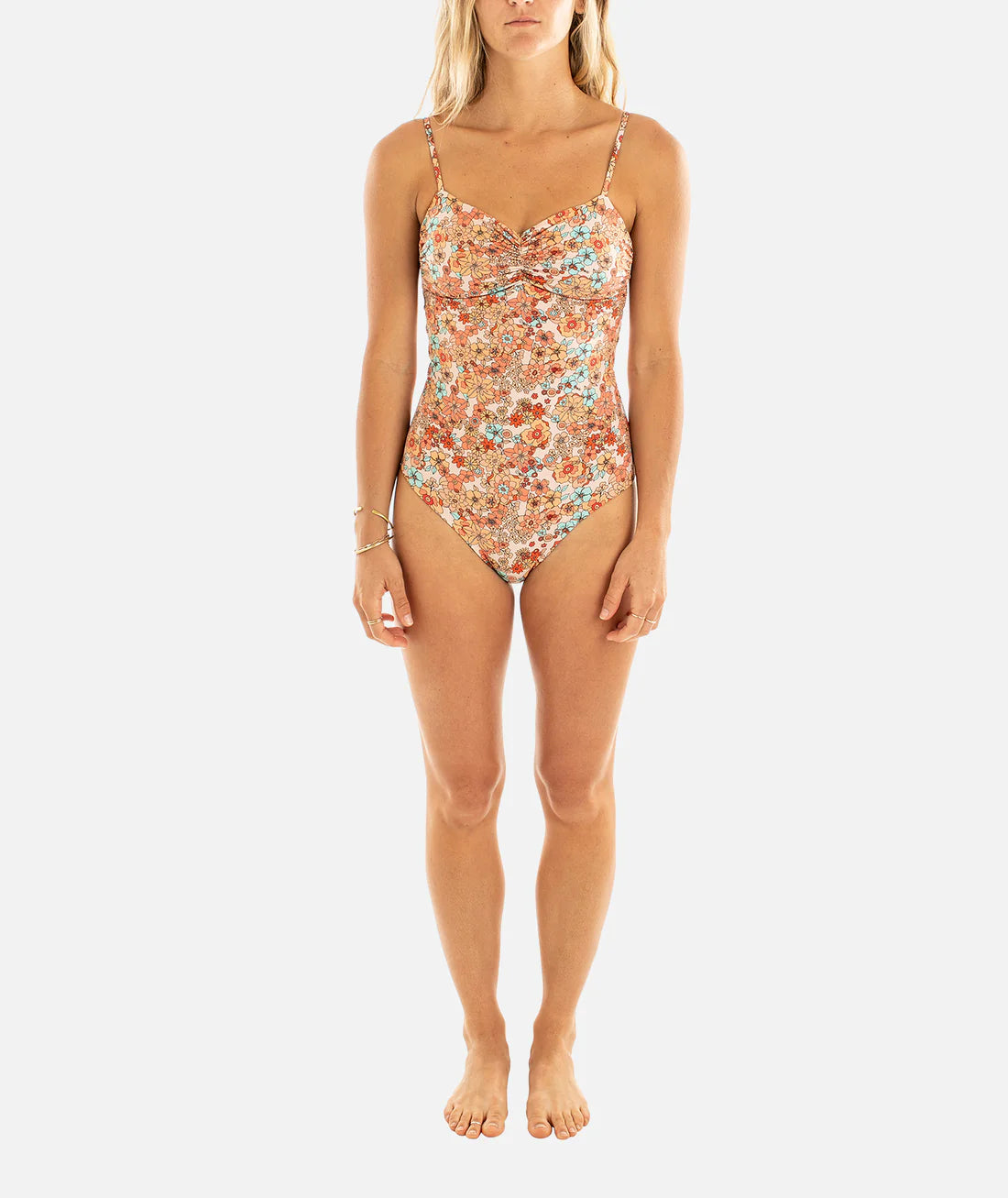 Jetty Caroline Blush One Piece Swimsuit Button-Front Swimsuit