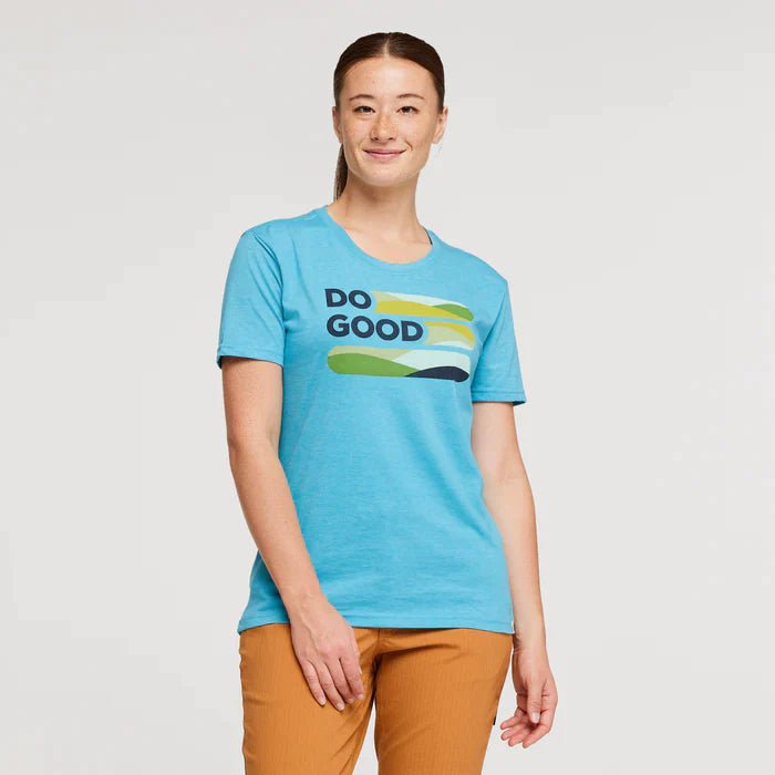Cotopaxi Women’s Do Good Stripe Organic T-shirt-- Houndstooth Herringbone Solid