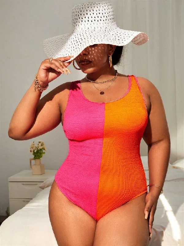 Women’s Sunshine Sherbet One Piece Swimsuit Retro Swimwear Style