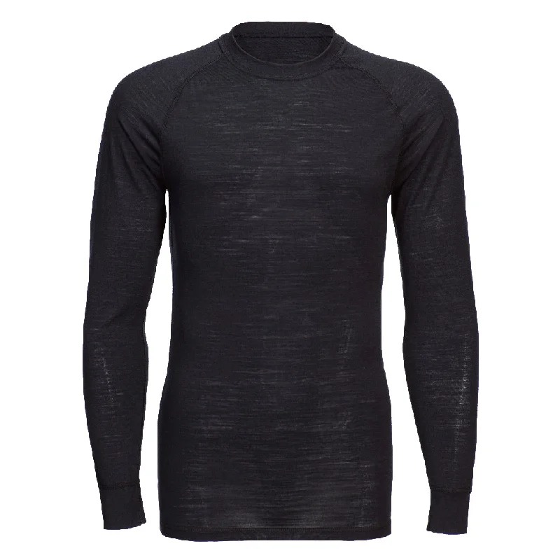 MERINO WOOL CREWNECK T-SHIRT-- Faux Fur Fabric Real Fur Fabric Shearling Fabric
