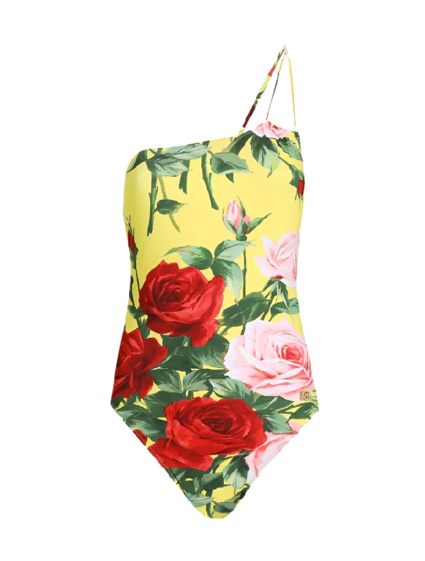 Dolce & Gabbana one-shoulder one-piece swimsuit High-Waisted Swimwear