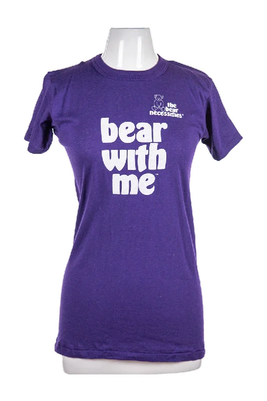 Vintage 1980's 'Bear with Me' T-Shirt-- Print Jacquard Patchwork