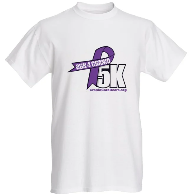 SALE - Run4Cranio Virtual 5K Run Walk T-Shirts & Onsies WITH FREE TYVEK BIB-- Print Jacquard Patchwork