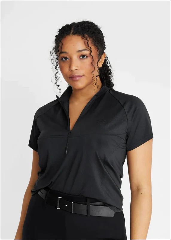 Aztec Diamond Womens Short Sleeve Mesh Shirt-- Ribbed T-Shirt High Neck Heavyweight