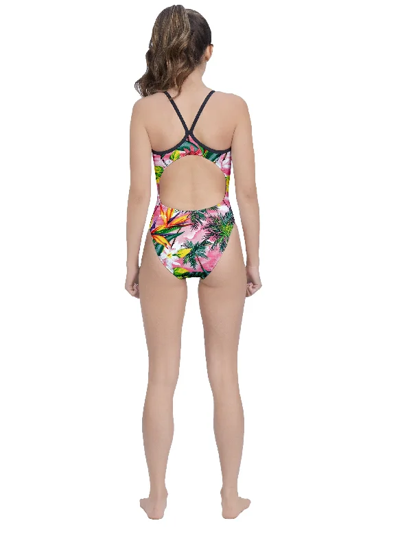 Fijian Sunset Women’s Active Back Thin Strap Swimsuit Retro-Inspired Bikini Set
