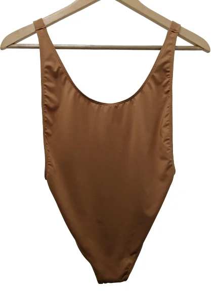 [M] NWOT ASOS Caramel One Piece Thong Swimsuit Ruffled Swimsuit Top