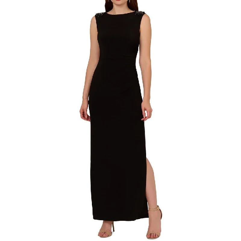 Womens Beaded Polyester Evening Dress Tunics Running lightweight