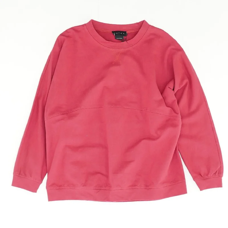 Red Solid Sweatshirt Hoodie with Pocket Utility Practical