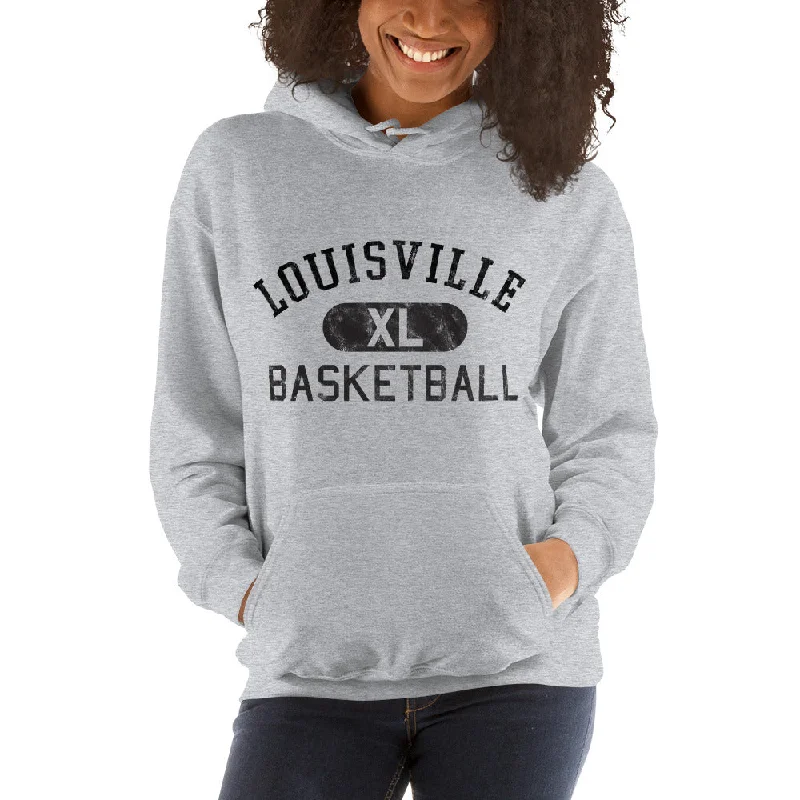 Louisville Basketball Unisex Hoodie Hoodie with Raw Hem Edgy Unfinished