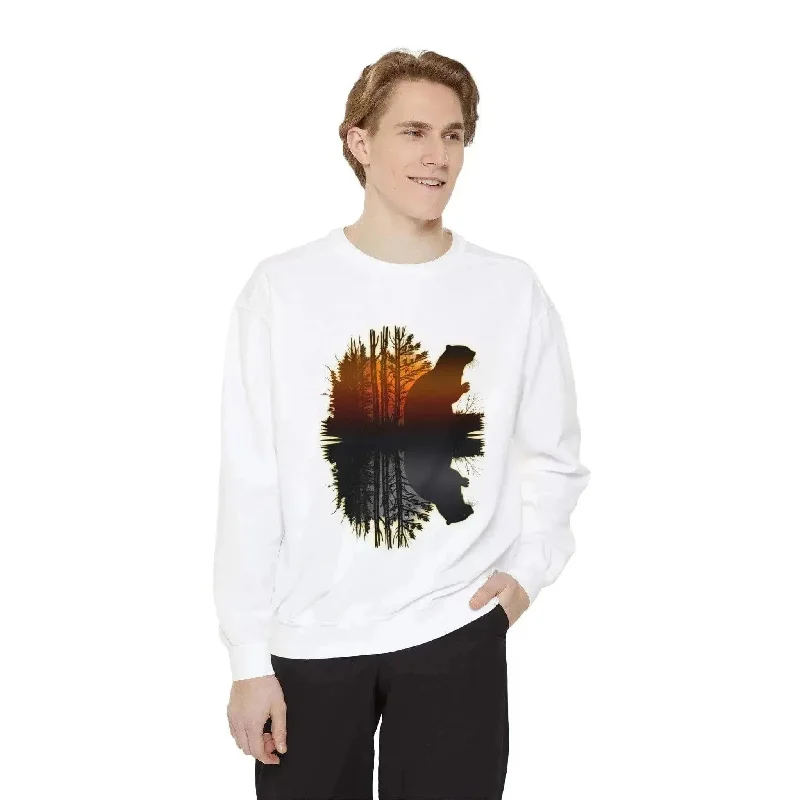 Vintage Aesthetic Beaver Sport Style Sweatshirt Hoodie with Toggle Buttons Decorative Unique