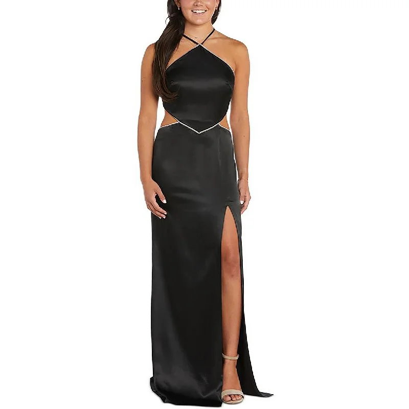 Morgan & Co. Womens Cut-Out Halter Neck Evening Dress Tunics Chic fashionable
