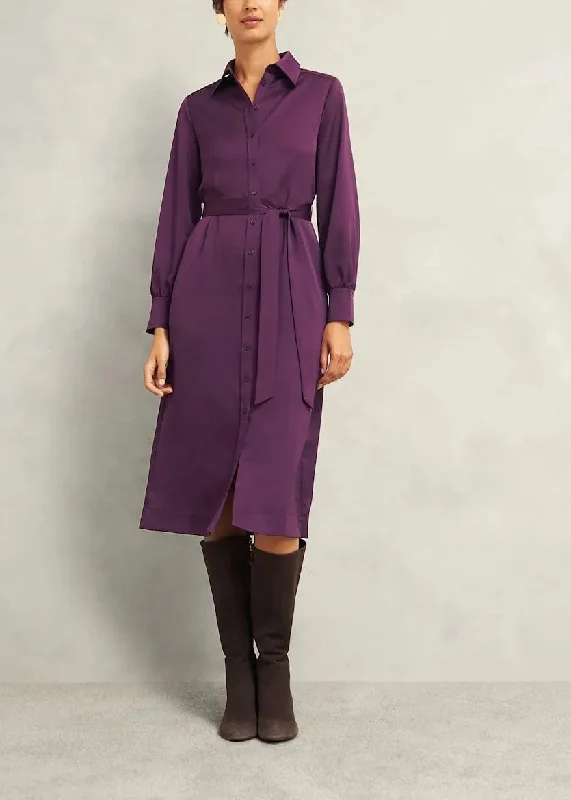 Arianne Dress 0224/5577/9045l00 Regal-Purple Boatneck Modish Everyday