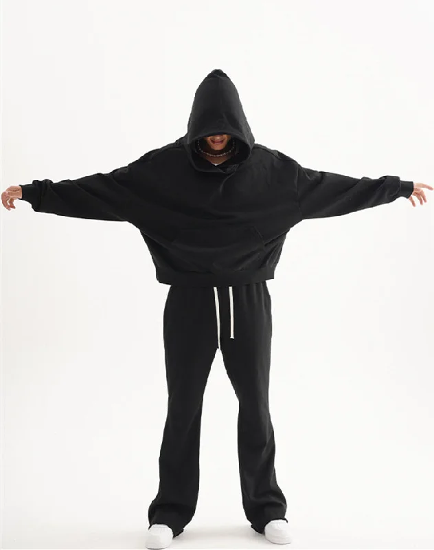 French Terry Luxe Crop Hoodie | Blank House Hoodie with Typography Text Message