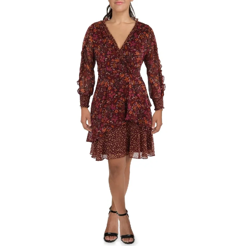 Womens Tiered Polyester Fit & Flare Dress Tunics Luxurious high-end