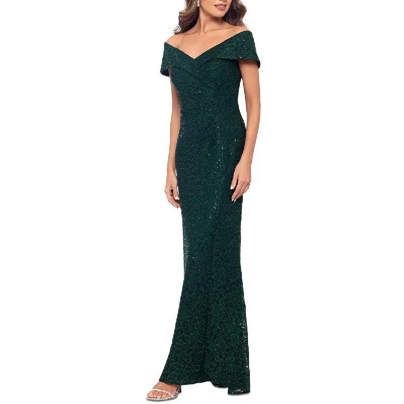 Womens Sequined Lace Evening Dress Tunics Fashionable trendy