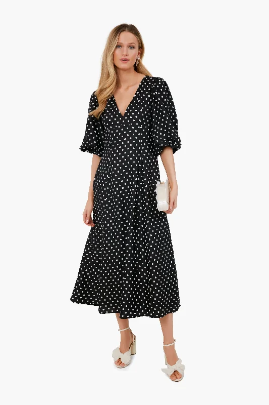 Black Harmony Dot Cloque Dress Tunics Running lightweight