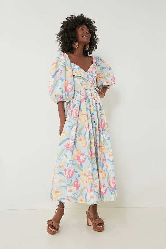 Tulips Fells Dress Tunics Print Colorful