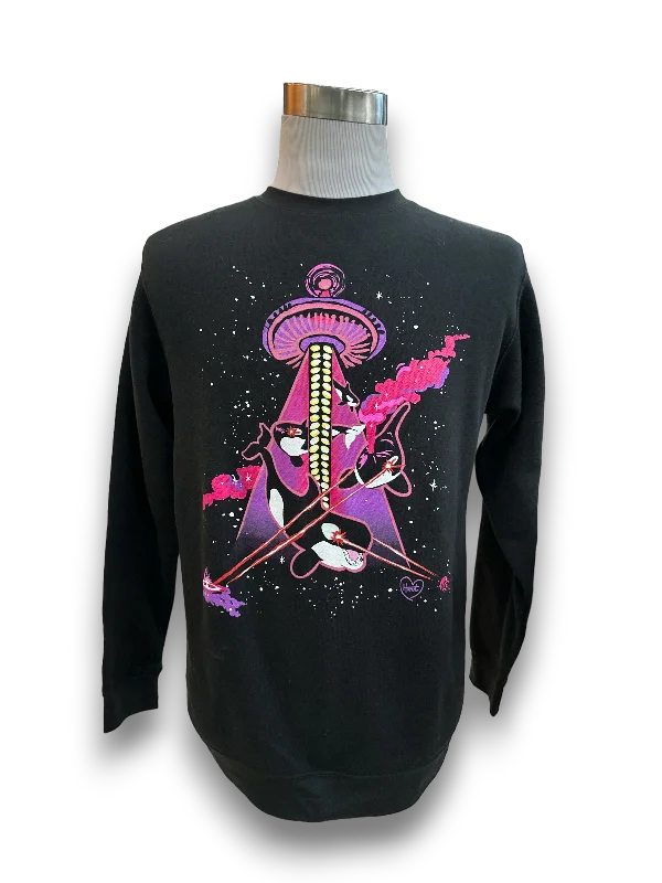 Orca Attack Crew Sweatshirt Hoodie with Crew Neck Simple Timeless